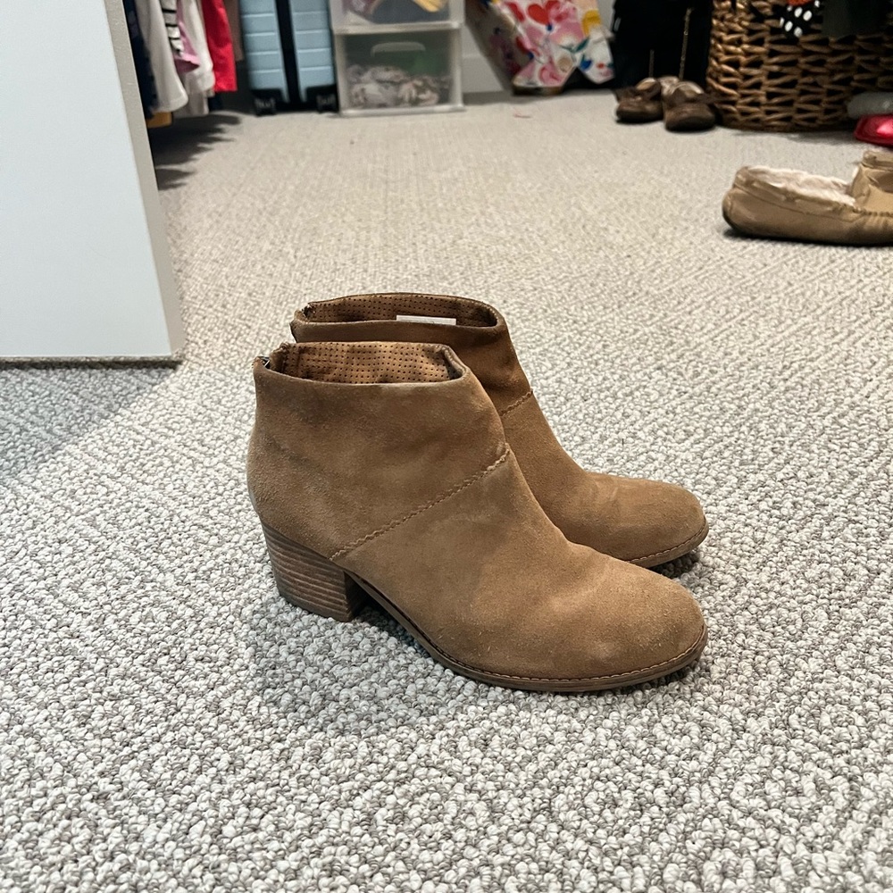 TOMS Brown Suede Ankle Boots